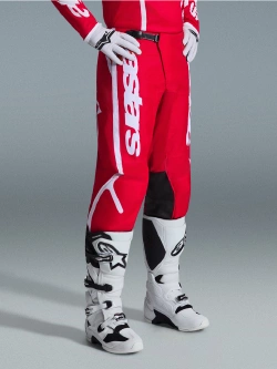 Spodnie cross Alpinestars MX Fluid Apex czerwono-białe