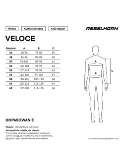 Kurtka motocyklowa skórzana Rebelhorn Veloce czarno-czerwona