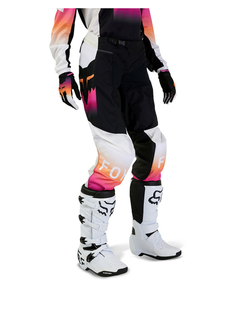 Spodnie cross damskie Fox 180 Flora czarno-biało-różowe