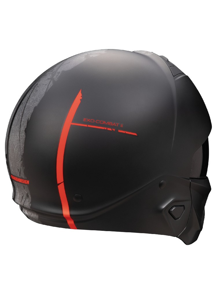 Kask modułowy Scorpion Exo-Combat II Lord czarno-czerwony matowy