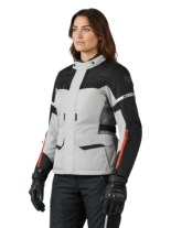 Kurtka motocyklowa damska tekstylna REV’IT! Outback 4 H2O szaro-czarna
