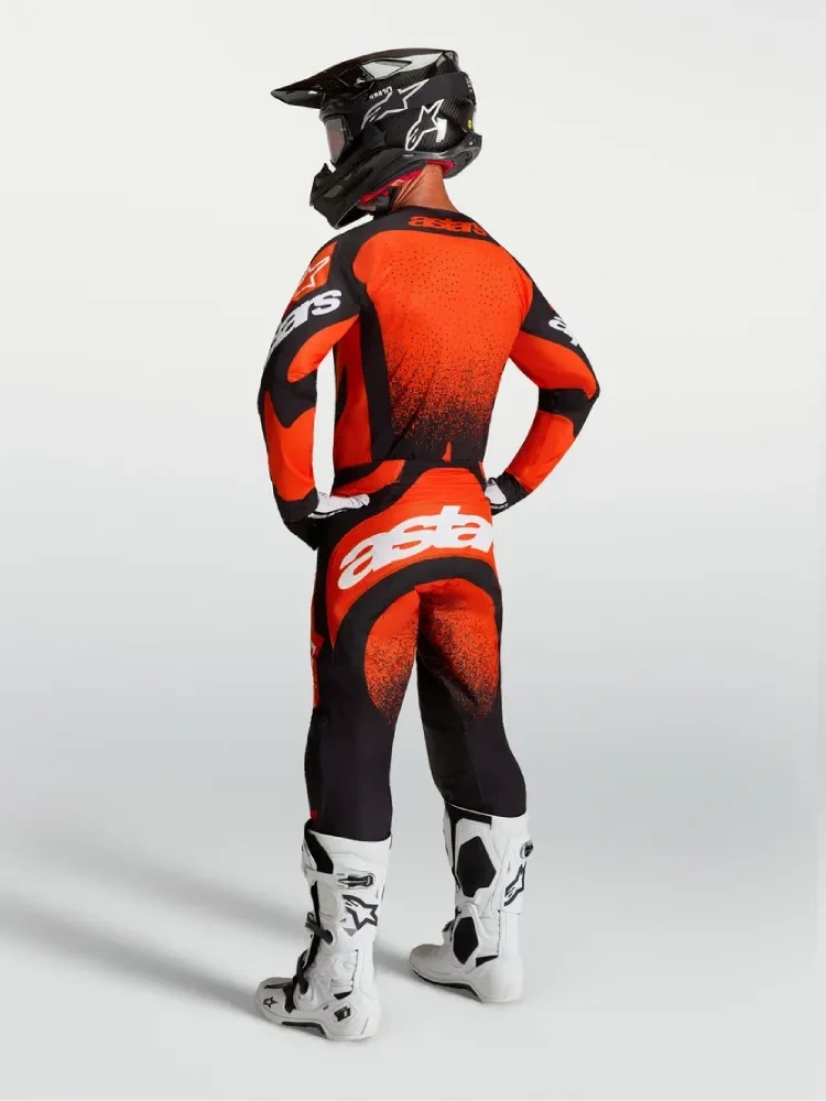 Bluza cross Alpinestars MX Techstar Swan czarno-biało-czerwona
