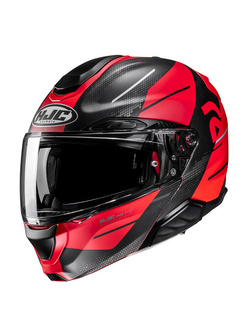 Kask szczękowy HJC RPHA 91 Blat czerwono-czarny