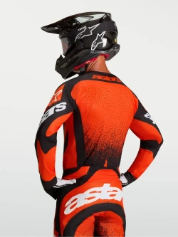 Bluza cross Alpinestars MX Techstar Swan czarno-biało-czerwona