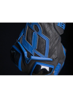 Rękawice motocyklowe Icon Hypersport Short czarno-niebieskie