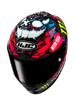 Kask integralny HJC RPHA 1 V2 Carbon Funky Diablo czarno-czerwony