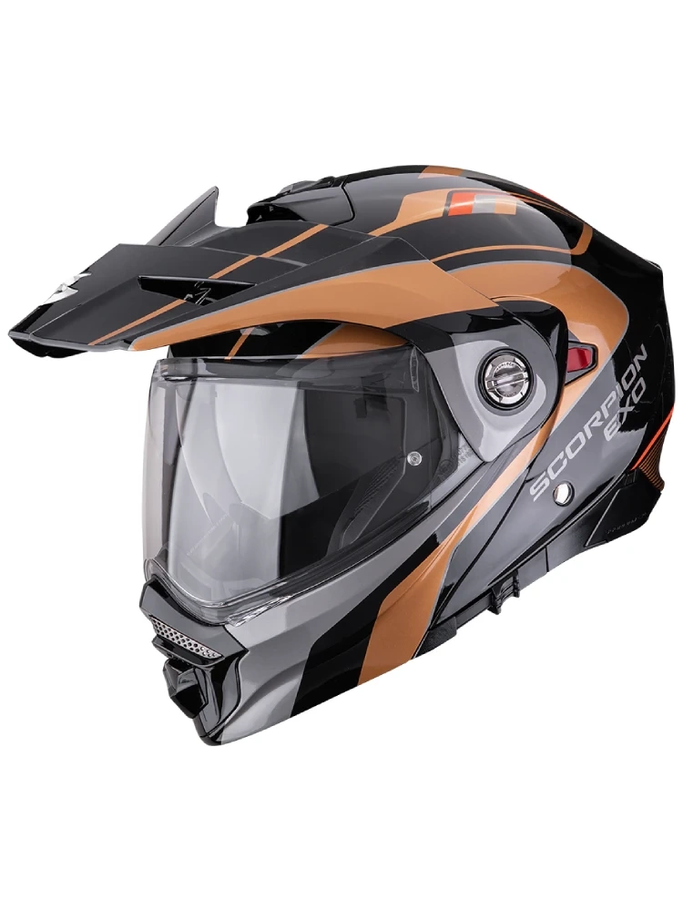 Kask adventure Scorpion ADX-2 Kamps czarno-złoty