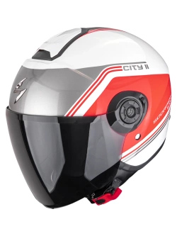 Kask otwarty Scorpion Exo-City II Vita biało-czerwony