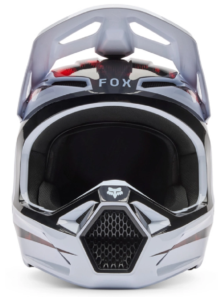 Kask enduro Fox V1 Kairos biało-czarno-czerwony