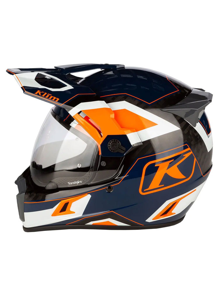 Kask integralny Klim Krios PRO Karbon pomarańczowo-niebieski