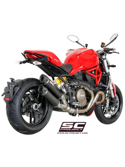 Podwójny tłumik SC-Project GP-Tech Carbon (Slip on) - Ducati Monster 1200 / S [14-16]