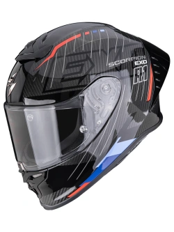 Kask integralny Scorpion EXO-R1 EVO Carbon Air Surge czarno-niebiesko-czerwony