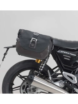 Zestaw sakw bocznych Legend Gear LC2 ze stelażami SW-Motech Triumph Speed Twin 1200 (18-) czarno-brązowe [poj.: 2 x 13,5 L]