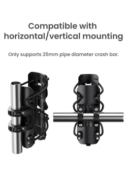Uchwyt motocyklowy na bidon LOBOO czarny