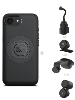 Zestaw do samochodu: etui MAG na telefon iPhone 17e (magnetyczne) oraz mocowanie Quad Lock