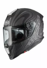 Kask integralny Premier Hyper Carbon PS 8 BM czarno-biały matowy