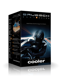 Legginsy męskie BRUBECK Motorcycle cooler białe