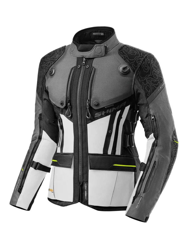 Kurtka motocyklowa damska tekstylna Shima Tracker szara