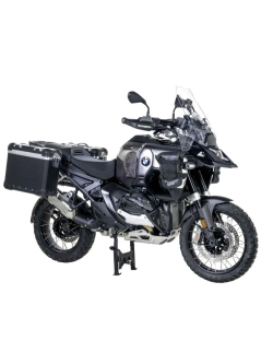 Zestaw: kufry boczne z anodowanego aluminium czarne "And-Black" Zega Evo + stelaże srebrne Touratech BMW R 1300 GS Adventure (24-) [31+31l]