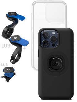 Zestaw rowerowy: etui MAG na telefon iPhone 16 Pro Max (magnetyczne) + wodoodporny pokrowiec MAG + mocowanie Quad Lock