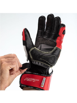 Rękawice motocyklowe skórzane RST Tractech Evo 4 czerwono-czarne