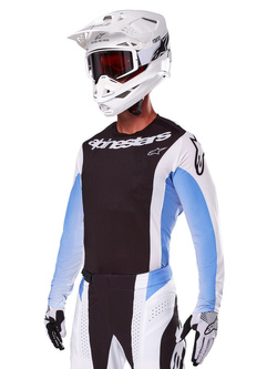 Bluza cross Alpinestars MX Techstar Melt czarno-niebieska 