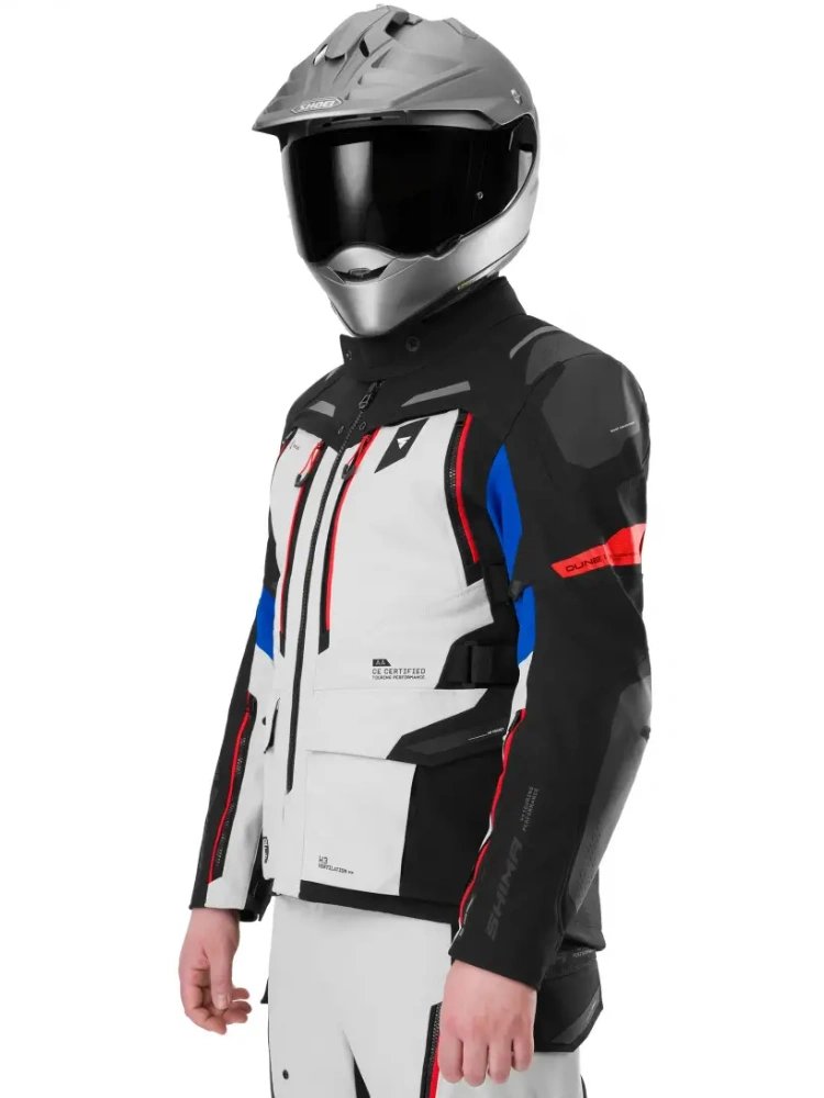 Kurtka motocyklowa tekstylna Shima Dune 2.0 G2 czarno-biało-niebieska