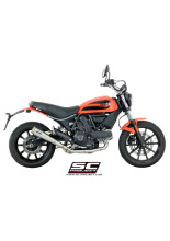 Pełny układ wydechowy SC-Project 2-1, Conic 70's Titanium (Slip-on) - Ducati Scrambler 400 [16-19]