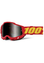 Gogle motocyklowe 100% Accuri 2 Sand z podwójną szybką przyciemnianą, czerwono-zółte