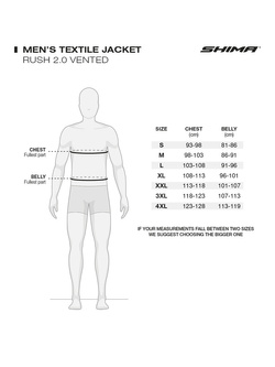 Kurtka motocyklowa tekstylna Shima Rush 2.0 Vent czarna