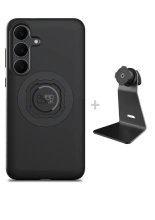 Zestaw na biurko: etui MAG na telefon Samsung Galaxy S25FE (magnetyczne) oraz uchwyt Quad Lock