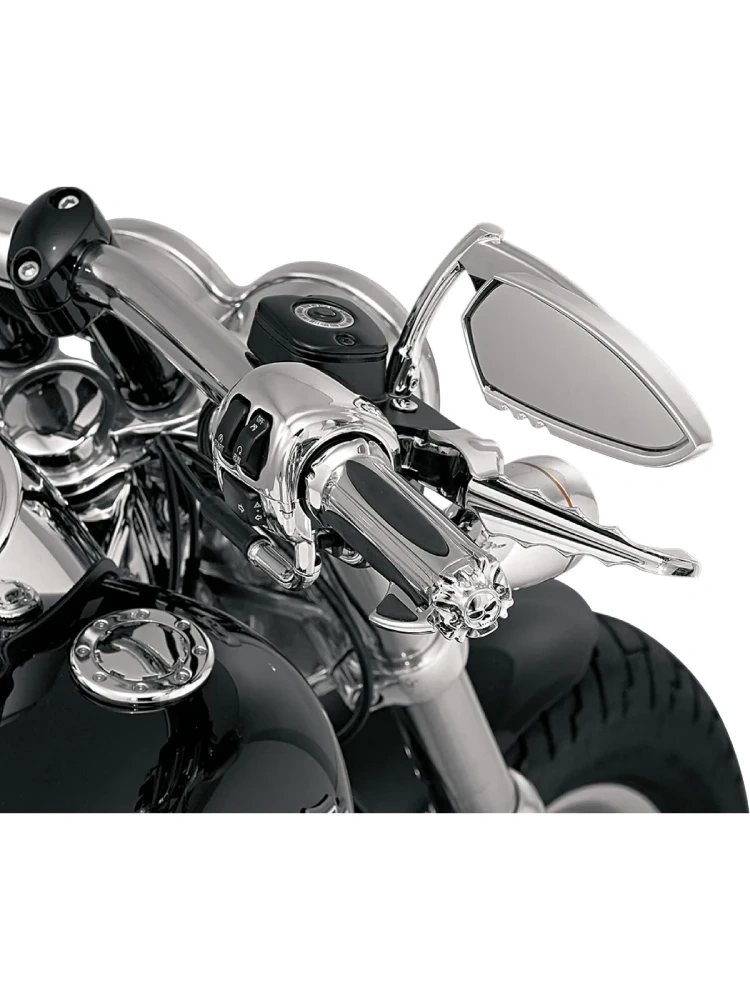 Nakładki manetek z podpórką Throttle Boss Kuryakyn Zombie Dual Cable srebrne