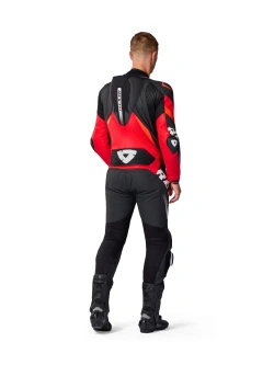 Kombinezon motocyklowy jednoczęściowy REV’IT! Hyperspeed 3 czarno-fluo czerwony