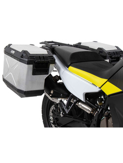 Zestaw: kufry boczne + stelaże Hepco&Becker Xplorer Cutout do Husqvarny Norden 901/Expedition (22-) srebrne