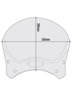 Szyba motocyklowa Givi 100ALB do Triumpha Trident 660 (21-25) czarna [mocowanie w zestawie]