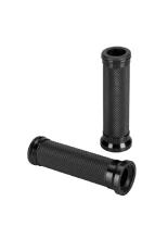 Manetki motocyklowe uniwersalne Lampa Alu-Grip czarne