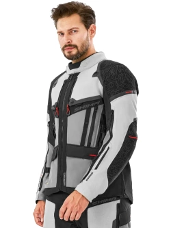 Kurtka motocyklowa tekstylna Shima Tracker jasnoszara