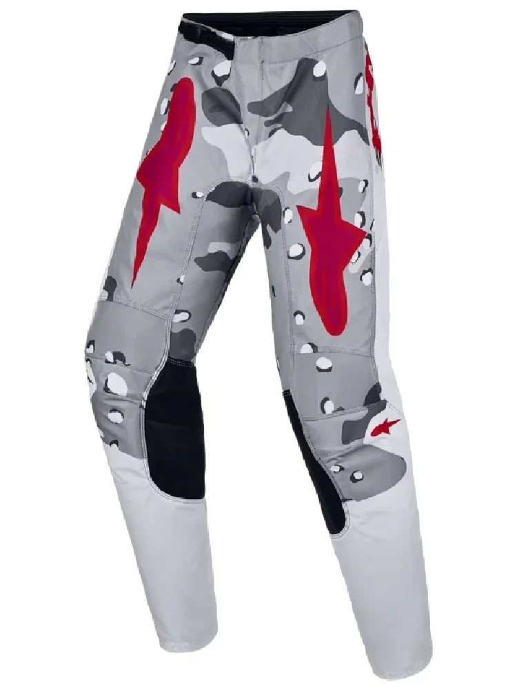Spodnie cross dziecięce Alpinestars MX Fluid Lone biało-szaro-czerwone