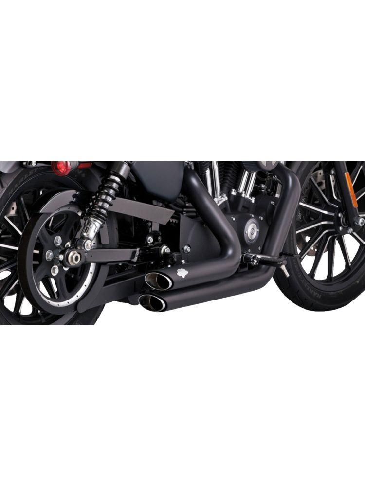 Pełny układ wydechowy Vance & Hines Shortshots Staggered do wybranych modeli Harleya Davidsona Czarny Mat