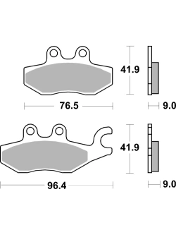 Klocki hamulcowe Brembo Genuine CC Aprilia SR GT 125 (21-)/ 200 (22-)/ Piaggio (wybrane modele) [kpl. na 1 tarczę]