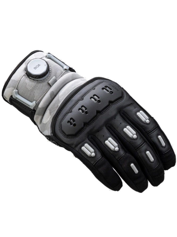 Rękawice motocyklowe tekstylne Knox Orsa OR4 czarno-szare