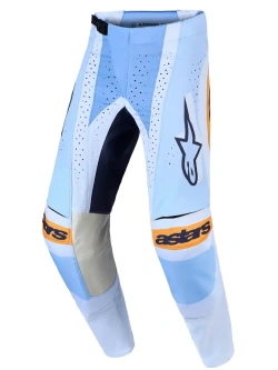 Spodnie cross Alpinestars MX Techstar Maven niebiesko-pomarańczowo-czarne