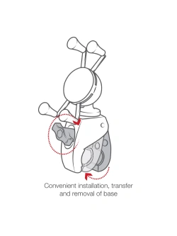 Uchwyt na telefon RAM X-Grip z klamrą zaciskową Tough-Claw