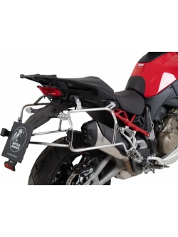 Zestaw: kufry boczne + stelaże Hepco&Becker Xplorer Cutout Ducati Multistrada V4/S/Pikes Peak/Rally/RS (25-) srebrny