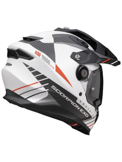 Kask adventure Scorpion ADF-9000 Air Feat biało-czarno-czerwony matowy