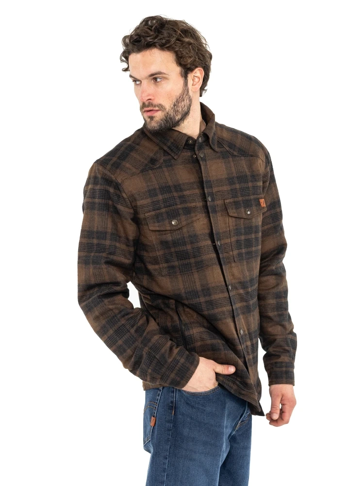 Koszula motocyklowa John Doe Motoshirt Woody brązowa