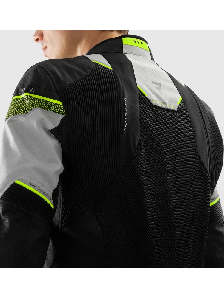 Kurtka motocyklowa tekstylna Rebelhorn Hiflow V czarno-szaro-żółta