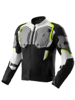 Kurtka motocyklowa tekstylna Rebelhorn Borg II czarno-szaro-żółta