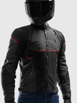 Kurtka motocyklowa tekstylna Rebelhorn Swift czarno-szaro-czerwona