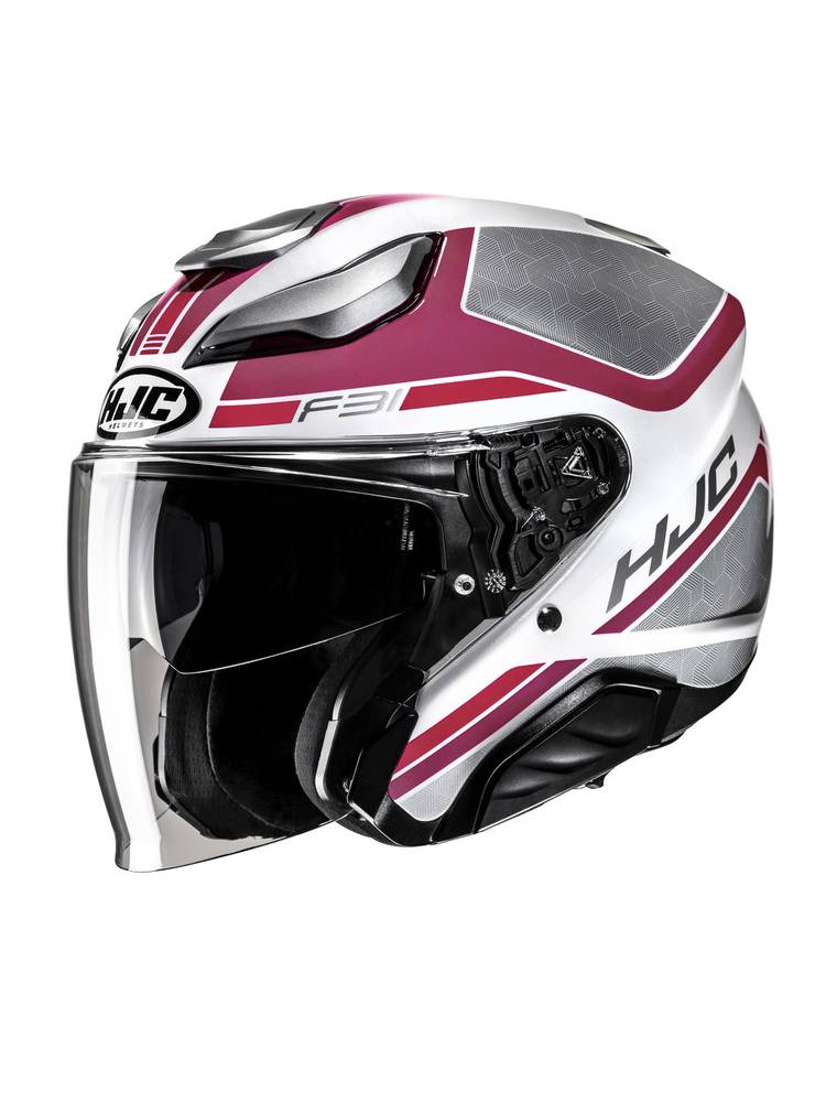 Kask otwarty HJC F31 Ceron różowo-szary